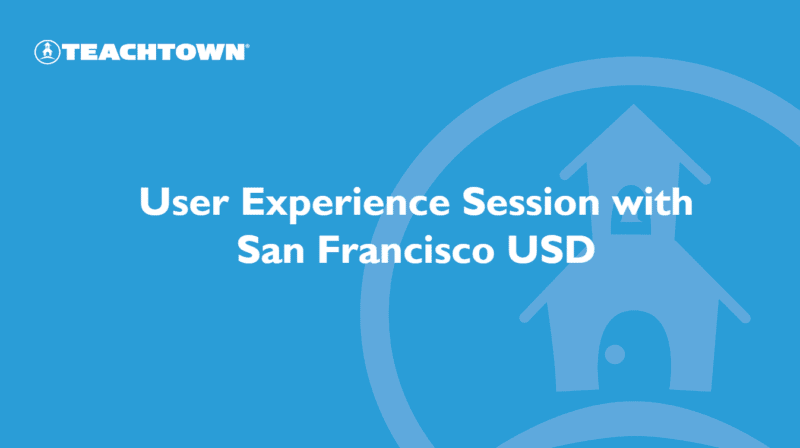 User Experience Session with San Francisco USD
