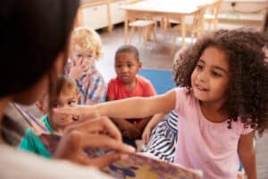 Early childhood student reading