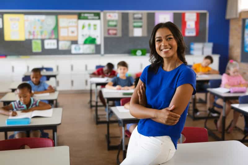 Teacher during back to school season